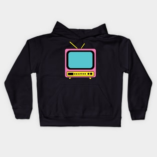 80s 90s nostalgia TV CMYK Kids Hoodie